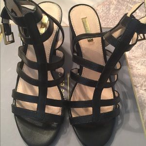 Gorgeous Black Leather Gladiatior heels.